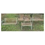 5 piece outdoor metal chair set