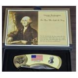 George Washington Folding Pocket Knife in Box
