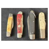 Lot of four misc pocket knives