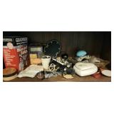 Shelf lot of misc items