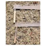 2 antique hand Saws 1 missing handle