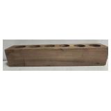 Rustic style wood 6 hole candle mold