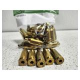 Apx 34ct 25 WSSM bullet casing for reloading ammo