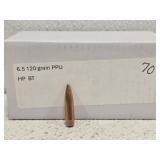 70ct 6.5 120Gr PPU HP BT bullets