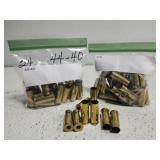 Apx 74 ct 44 - 40 bullet casing for reloading ammo