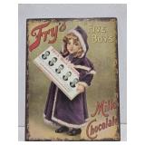 New metal Frys milk chocolate sign