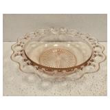 Pink glass bowl