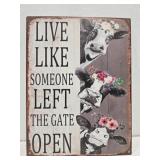 New metal cow sign