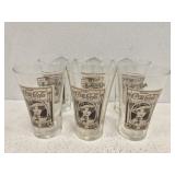 Set of 6 kroger Drink Coca-Cola glasses