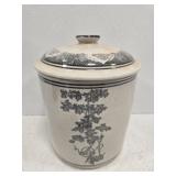 RDI black and white ceramic jar with lid