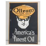 Vintage style oilzum motor oils tin sign