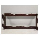 Wood on the wall gun rack
