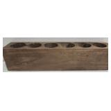 Rustic style wood 6 hole candle  mold
