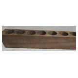 Rustic style wood 7 hole candle  mold