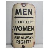 Vintage retro style MEN WOMEN RESTROOM sign