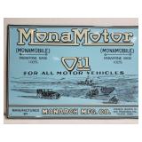 Vintage style Mona Motor oil tin sign