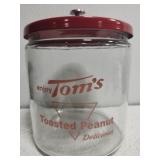TOMS TOASTED PEANUTS jar metal lid