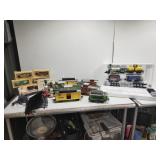 3 separate vintage train sets