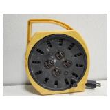 Yellow Wind up extension cord w plugs