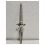 WWll elegant vintage nude woman letter opener