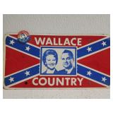 Confederate flag Wallace for governor tag