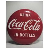 Drink Coca Cola Porcelain 24 inch Button