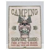 New metal camping sign
