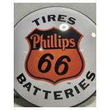 Vintage style tin Phillips 66 Tires & Batteries