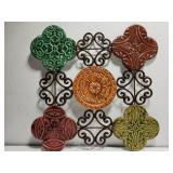 Wall decor tin design multi fall colors