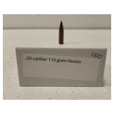 1 box of .25 cal 115 grain ammo SEE DESC