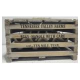 Decorative wooden egg crate Tennessee Valley farms
