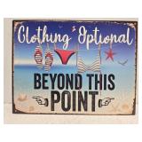 New metal beach sign