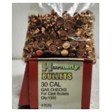Approx 1000 Hornady 30 CAL gas checks