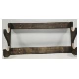 Wood on the wall gun rack