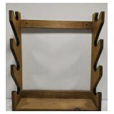 Wood on the wall gun rack