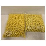Lot of 2 bags of yellow paintball