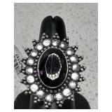 Amethyst German Silver Ring Sz8 the DETAILS!!