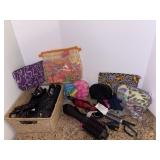 Estate Lot of Hair Tools and Makeup bags