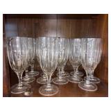 12 Clear Glass Wine Glasses