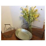 Easter lot of Wire Baskets, Metal Basket, etc
