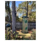 Sheppards Hook with Bird Feeders