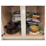 Cabinet lot of Miscellaneous Kitchen Items
