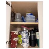 Cabinet Lot of Miscellaneous Kitchen Items