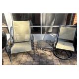 Wrought Iron Table and Outdoor Chairs