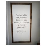 Wooden Framed Quote
