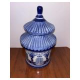 Blue and White Cookie Jar