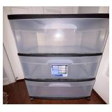Sterilite 3 Drawer Cart on Wheels