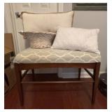 Piano Stool and Throw Pillows