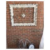 Estate Lot of outdoor decor. Clock Not Tested