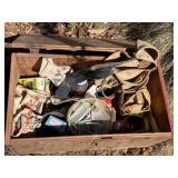 Wooden Carpentry Box with Contents